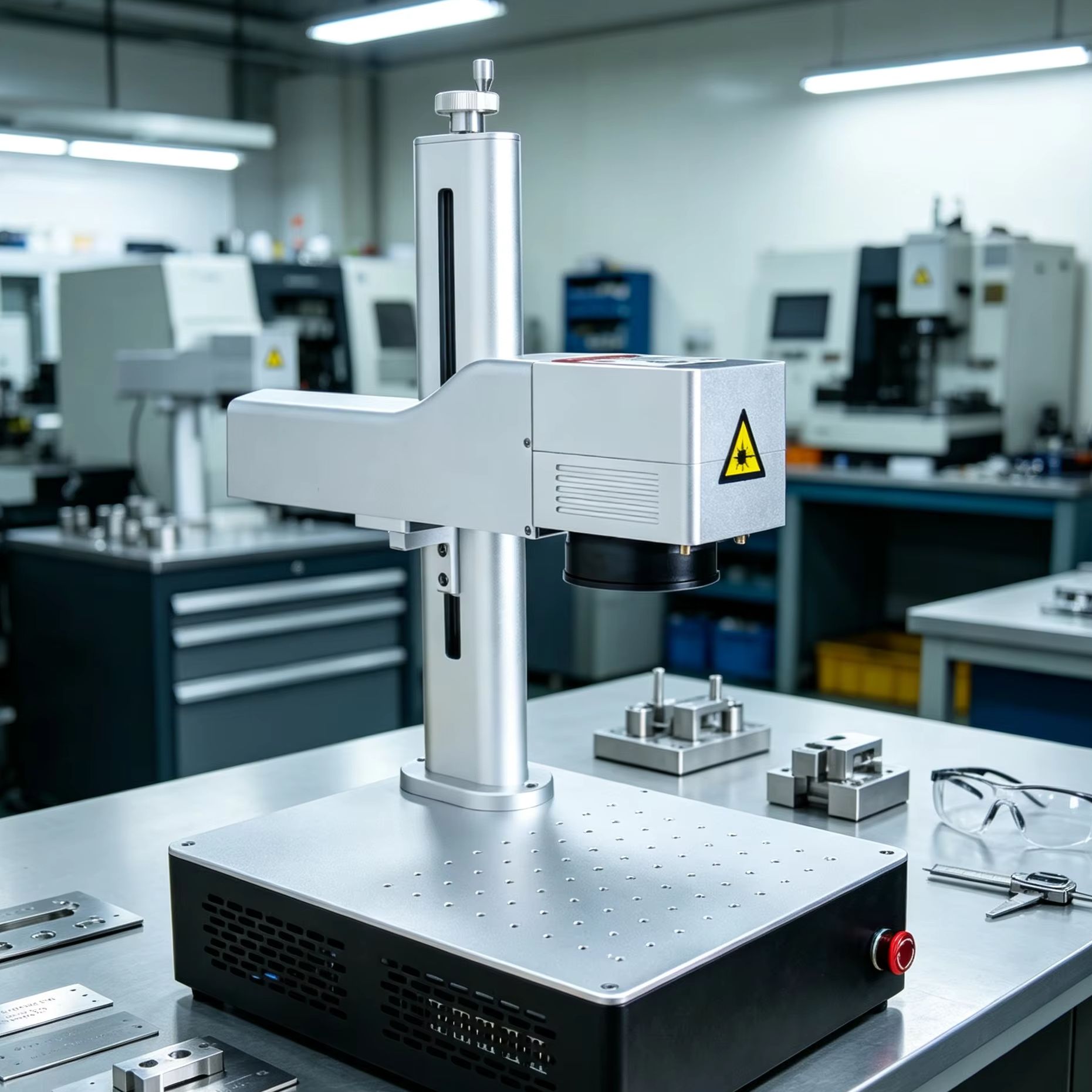 Mesin Penanda Laser Serat Indu - Industrial Laser Engraving Machine For Metal ulasan dan harga
