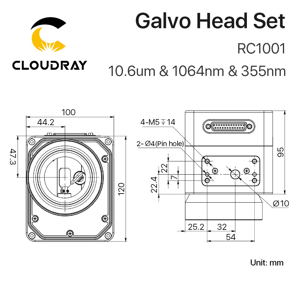 Cloumson RC1001 Set Kepala Gal - Galvo Scan Head ulasan dan harga